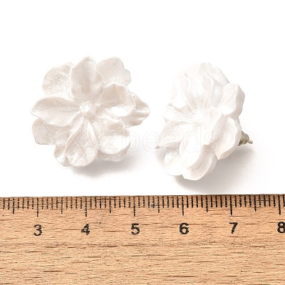 Alloy & 925 Sterling Silver & Acrylic Stud Earrings EJEW-Q013-09A-1