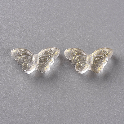 Transparent Spray Painted Glass Beads GLAA-S190-018A-03-1