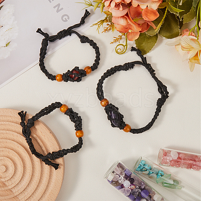 6Pcs Waxed Cotton Cord Braided Bracelets BJEW-SC0001-25-1