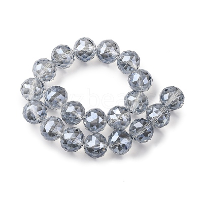 Transparent Electroplate Glass Beads Strands EGLA-N002-34H-F03-1