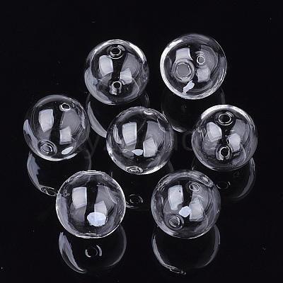Handmade Blown Glass Globe Beads DH017J-1-10mm-1