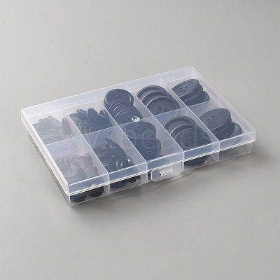 100Pcs 2-Hole Resin Buttons BUTT-WH20005-08C-1