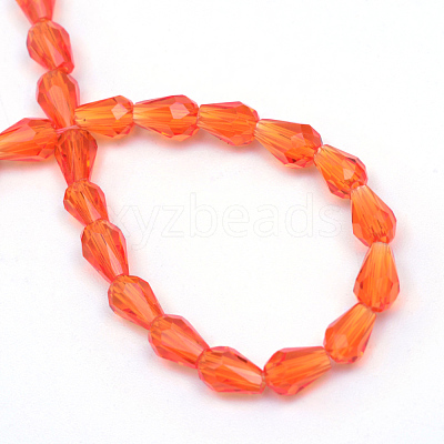 Transparent Glass Bead Strands GLAA-R168-3x5-01D-1