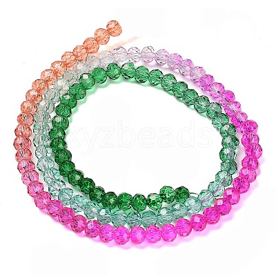 Transparent Painted Glass Beads Strands X1-DGLA-A034-T3mm-A03-1