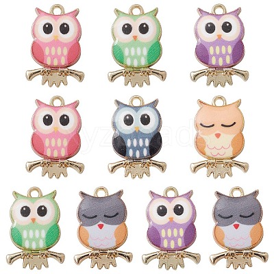 Painted Alloy Pendants PALLOY-YW0001-67-1