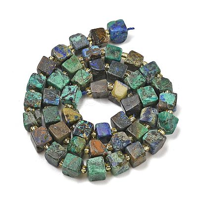 Natural Azurite Beads Strands G-G053-B20-03-1