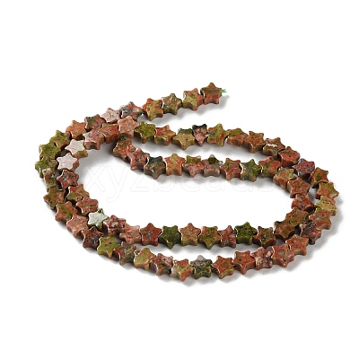 Natural Unakite Beads Strands G-G085-B53-02-1