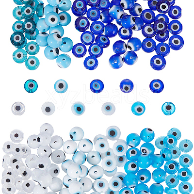220Pcs 11 Styles Handmade Evil Eye Lampwork Beads LAMP-AR0001-47-1