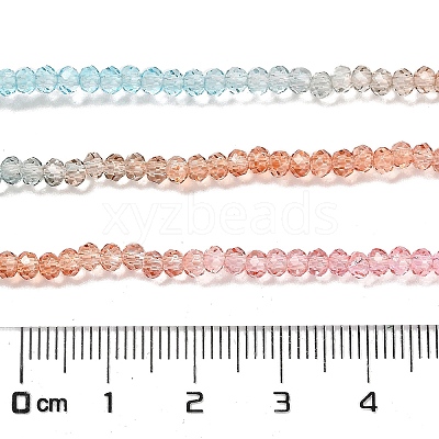 Transparent Painted Glass Beads Strands X1-DGLA-A034-T1mm-A19-1