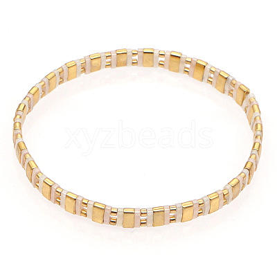 Bohemian Glass Seed Beaded Stretch Bracelets JM4508-24-1