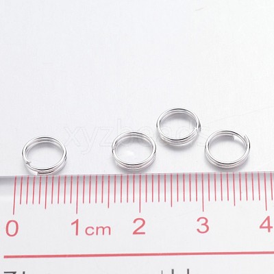 Silver Color Plated Iron Split Rings X-JRDS7mm-1