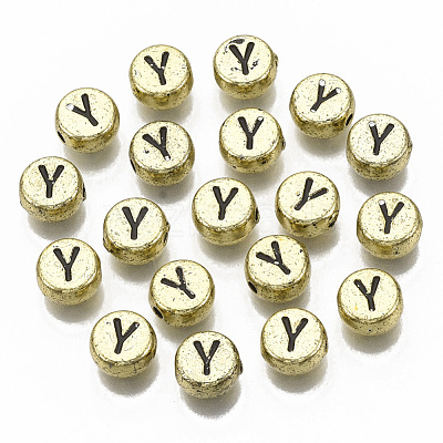 Plating Acrylic Beads X-PACR-CD0001-Y-1