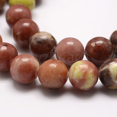Natural Plum Blossom Jasper Beads Strands G-A163-02-4mm-1