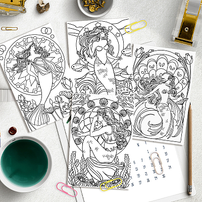 1 Set Coloring Paper Greeting Cards Sets AJEW-GA0007-13-1