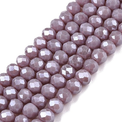 Electroplate Glass Beads Strands EGLA-A044-P4mm-A13-1
