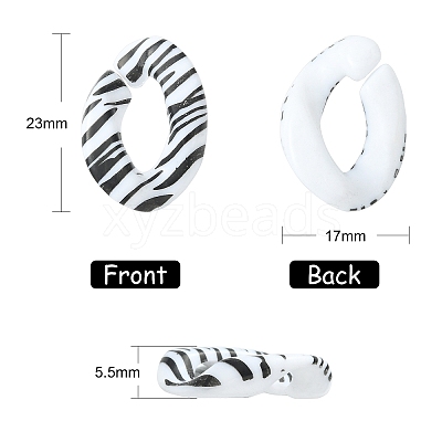 100Pcs Acrylic Linking Rings SACR-CJ0001-33-1