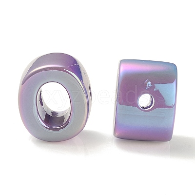 UV Plating Rainbow Iridescent Acrylic Beads OACR-C012-01B-1-1