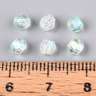 Transparent Spray Painted Glass Beads X1-EGLA-N018-4mm-04-1