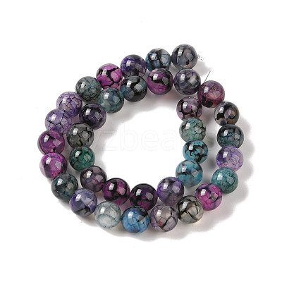 Natural Dragon Veins Agate Bead Strands G-NH0013-B01-03-1
