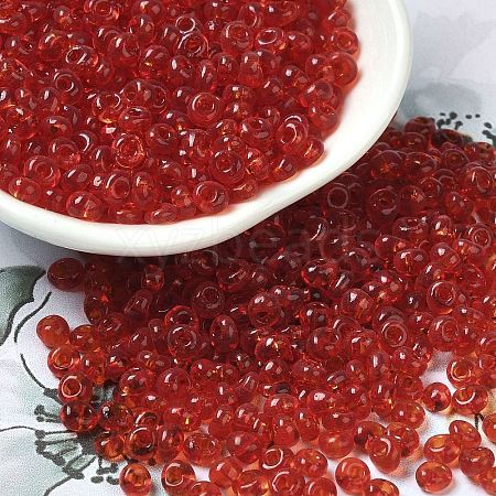 Transparent Colours Glass Seed Beads SEED-P006-02A-06-1