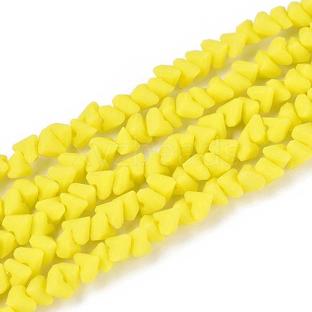 Frosted Opaque Glass Beads Strands GLAA-N017-4mm-13-1