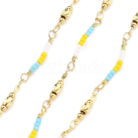 Brass Ball Chains KK-D368-02G-F-1