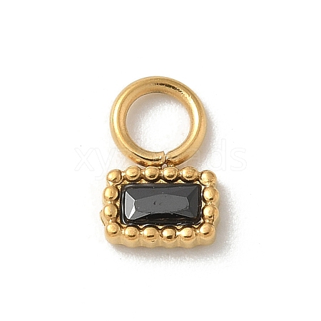 Ion Plating(IP) 304 Stainless Steel with Rhinestone Charms STAS-G351-11G-01-1