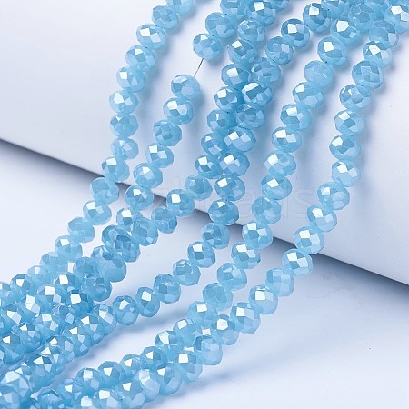 Electroplate Glass Beads Strands EGLA-A034-J3mm-A06-1
