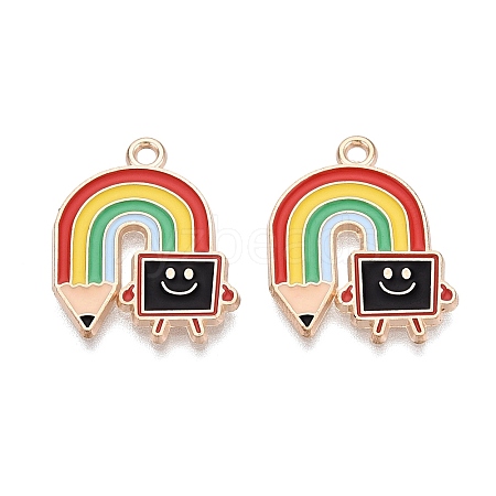 Alloy Enamel Pendants ENAM-Q004-01KCG-05-1
