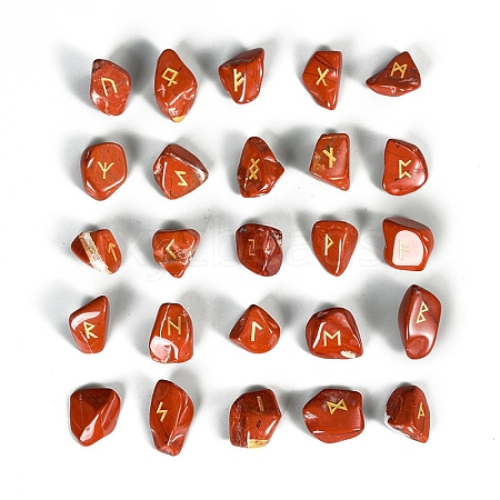 Natural Red Agate Rune Stones PW-WGED742-03-1