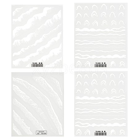 4 Sheets 4 Style 5D Nail Art Stickers STIC-OC0001-04-1