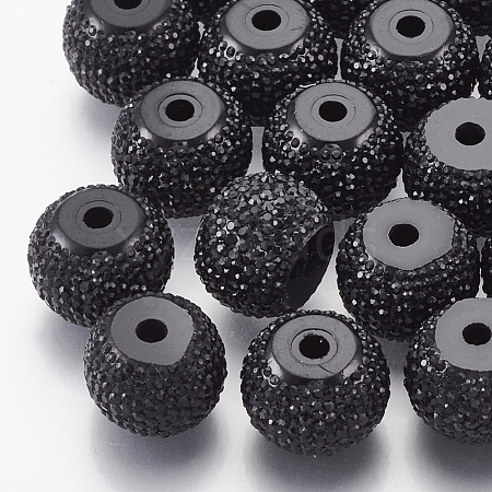 Resin Rhinestone Beads X-RESI-T020-02D-01-1