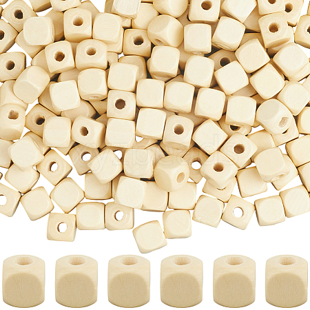 300Pcs UnDyed Natural Wood Beads WOOD-SP0001-63-1