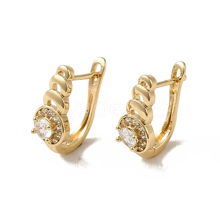 Brass Hoop Earrings EJEW-L271-13KCG-09-1