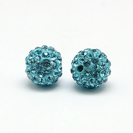Polymer Clay Rhinestone Beads X-RB-A053-4mm-03-1