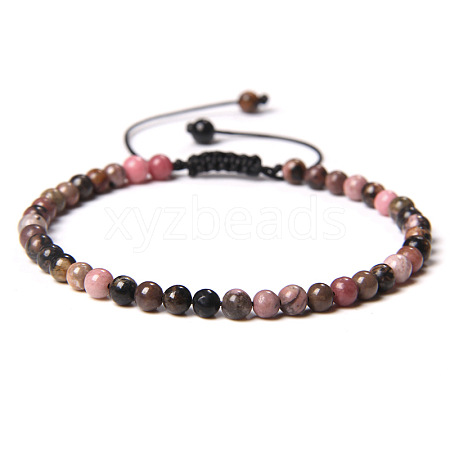 Adjustable Women's Rhodochrosite Beaded Bracelet CN3407-36-1