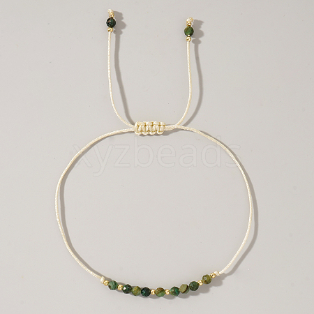 Natural stone and copper bead handmade bracelet VA8051-5-1