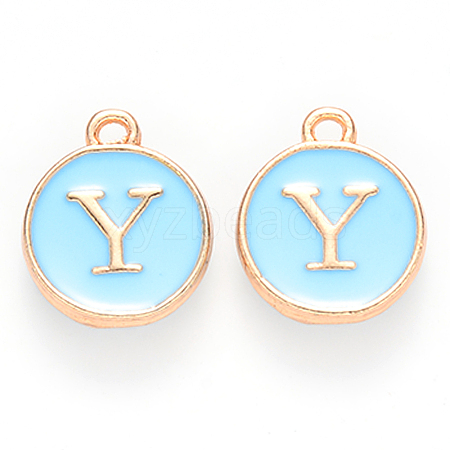 Golden Plated Alloy Enamel Charms LS-ENAM-S118-04Y-1
