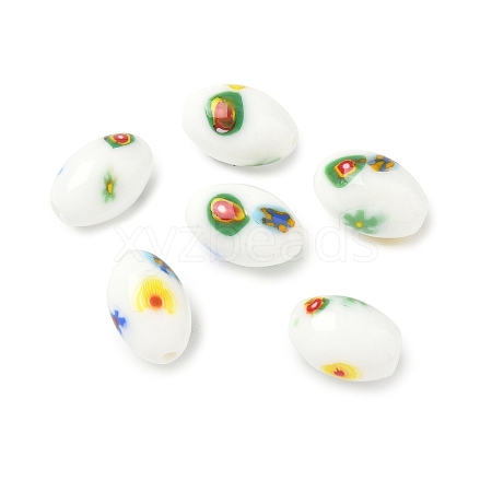 Handmade Millefiori Glass Beads LAMP-U004-02E-1