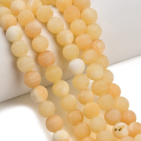 Natural Yellow Calcite Beads Strands GG-CBAA3AB-03-8mm-1
