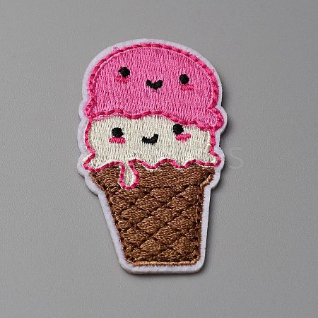 Summer Theme Polyester Computerized Embroidery Cloth Iron on/Sew on Patches PATC-WH0010-07F-1