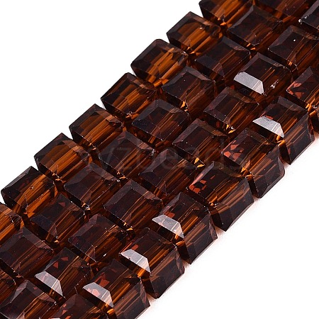 Transparent Glass Beads Strands GLAA-R041-8x8mm-A09-1