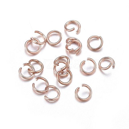 304 Stainless Steel Open Jump Rings STAS-O107-06RG-E-1