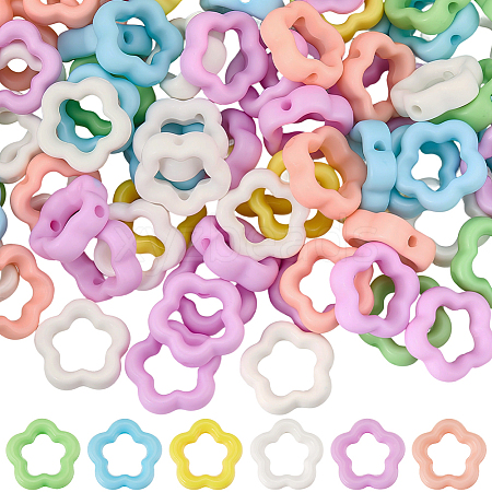 100Pcs Acrylic Bead Frame OACR-SP0001-72B-1
