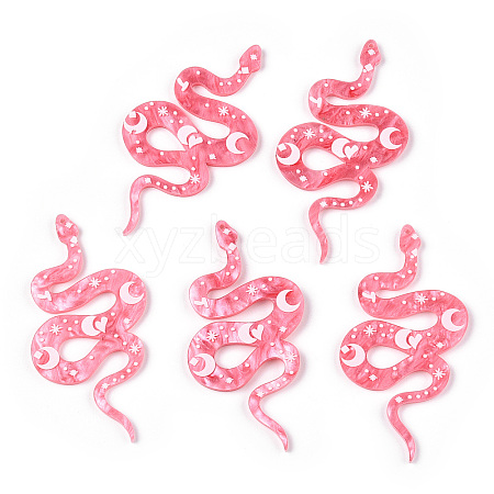 Printed Acrylic Big Pendants FEST-PW0001-037D-1