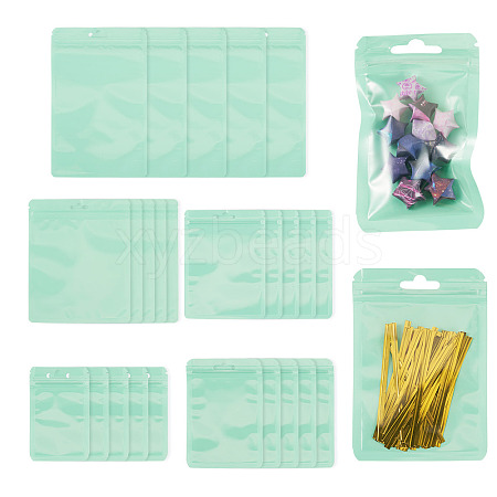 50Pcs 5 Styles Macaron Color Plastic Yin-yang Resealable Bags OPP-TADJ0001-03B-1