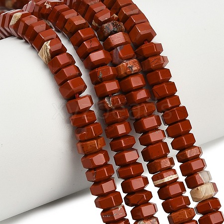 Natural Red Jasper Beads Strands G-G317-A13-3x6mm-1