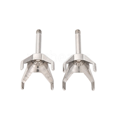 304 Stainless Steel Stud Earring Findings STAS-B091-02B-08P-1