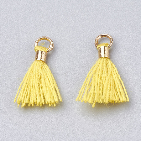 Polycotton(Polyester Cotton) Tassel Pendant Decorations FIND-S275-29G-1