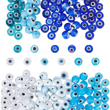 220Pcs 11 Styles Handmade Evil Eye Lampwork Beads LAMP-AR0001-47-1